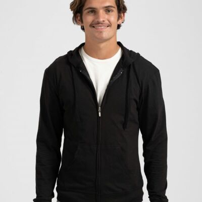 Unisex Beach Full-Zip Hooded Long Sleeve T-Shirt Thumbnail