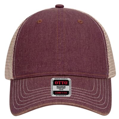 OTTO CAP® 6 Panel Low Profile Mesh Back Trucker Dad Hat Thumbnail