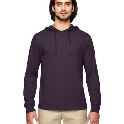 Unisex Eco Jersey Pullover Hooded Long Sleeve T-Shirt Thumbnail