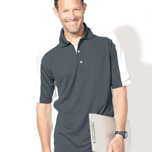 Men's Colorblocked Moisture Free Mesh Polo Thumbnail