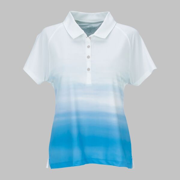 Women?s Vansport? Pro Ombr� Print Polo Thumbnail
